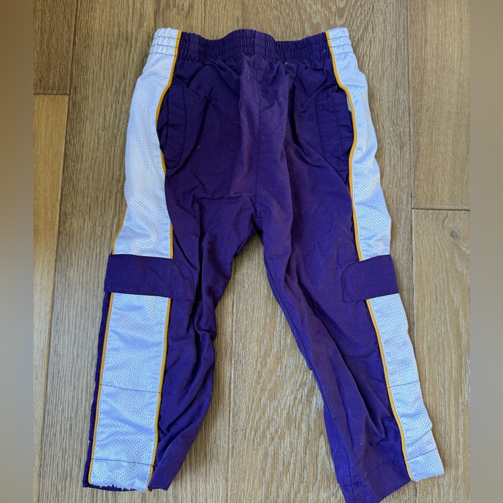 Minnesota Vikings pants size 2T purple windbreaker pants